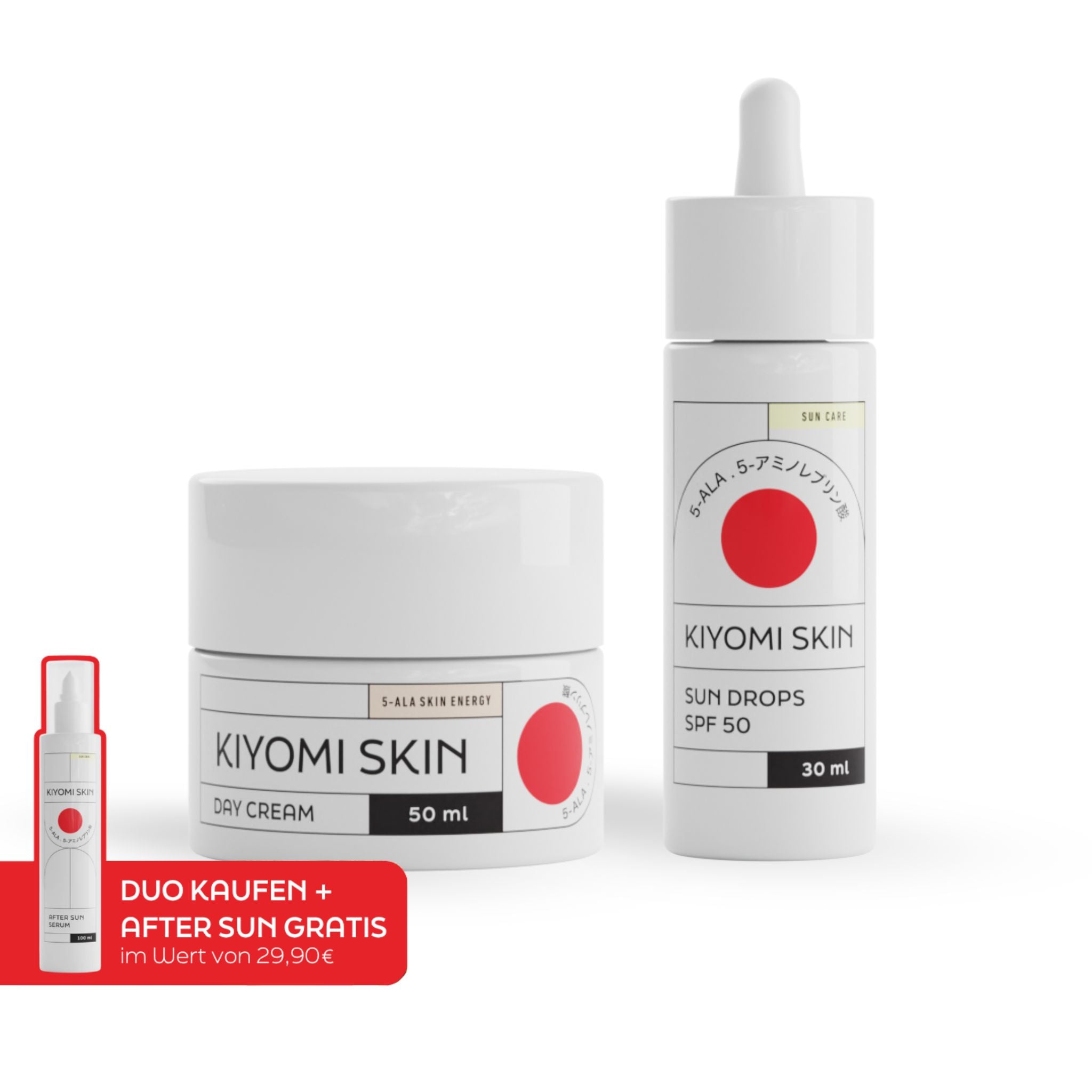 Das Skin Protection Duo bietet intensiven UV-Schutz: Day Cream und Sun Drops mit SPF 50 – jetzt im Promo-Set inklusive gratis After Sun Produkt!.
