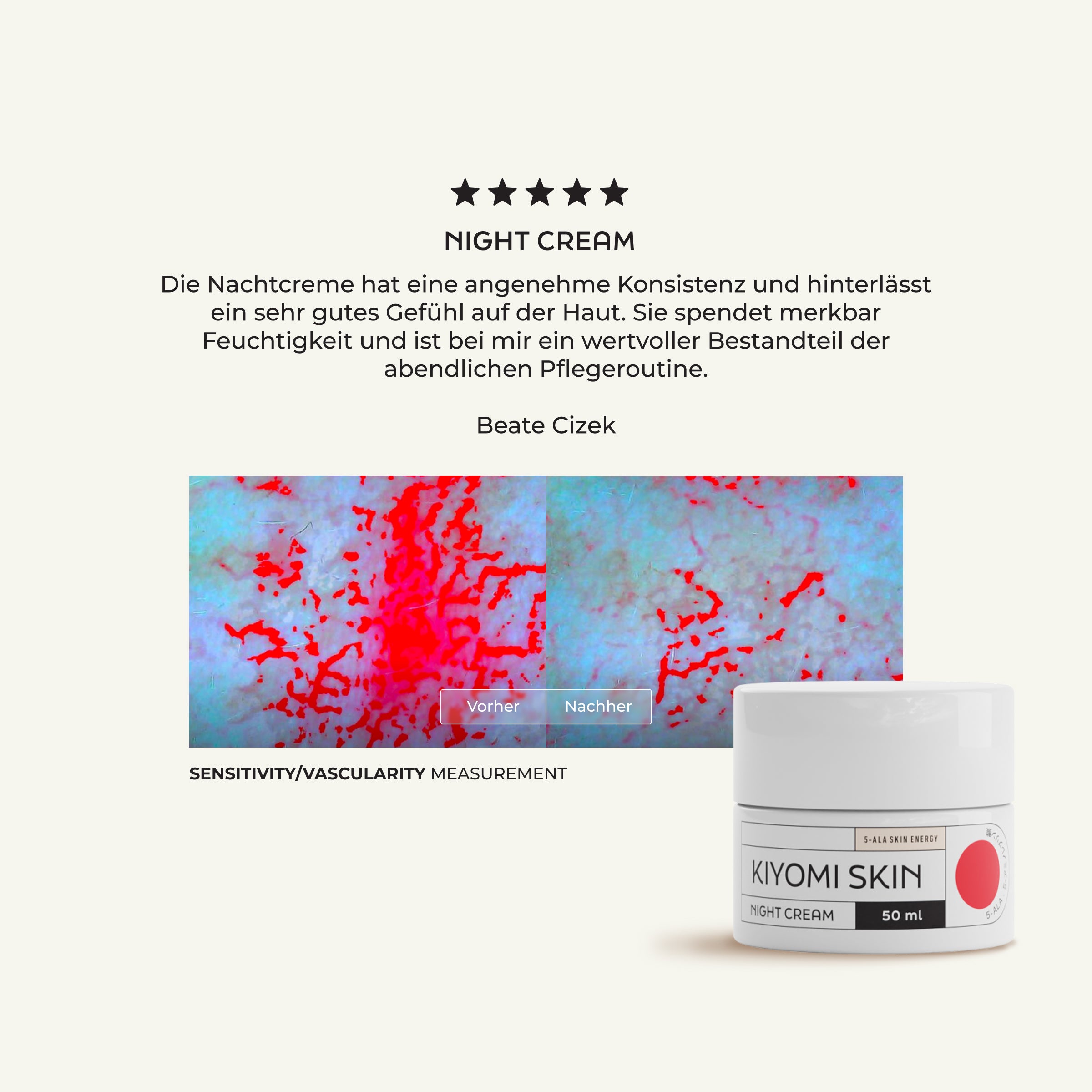 Midnight Magic & Morning Bright night cream review with before-and-after skin images and product jar shown. This moisturizer supports skin regeneration as part of your day and night care routine.